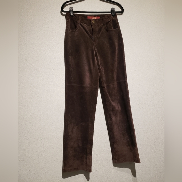Suede Eddie Bauer Straight Leg Pants - Picture 1 of 3